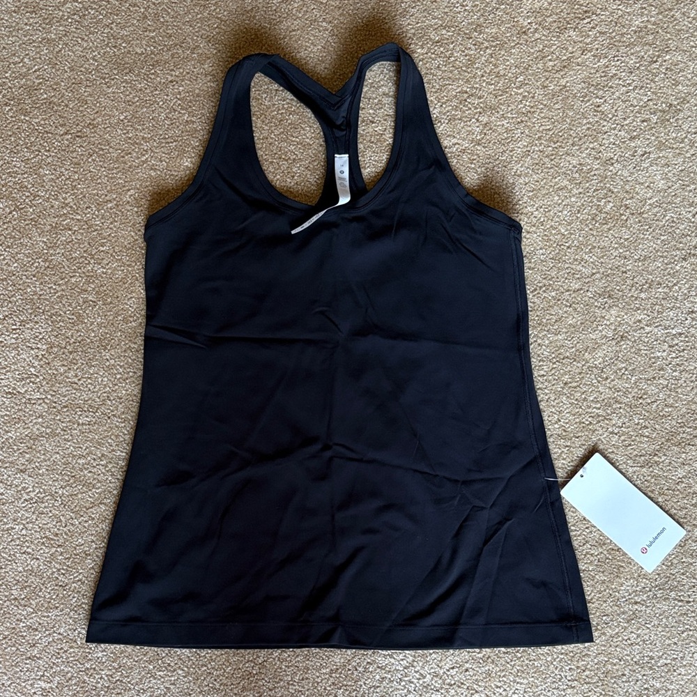 lululemon athletica Midnight Black Tank Top cool racerback nulu size 14 NWT